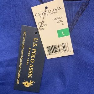 Long sleeve blue polo Ralph Lauren shirt